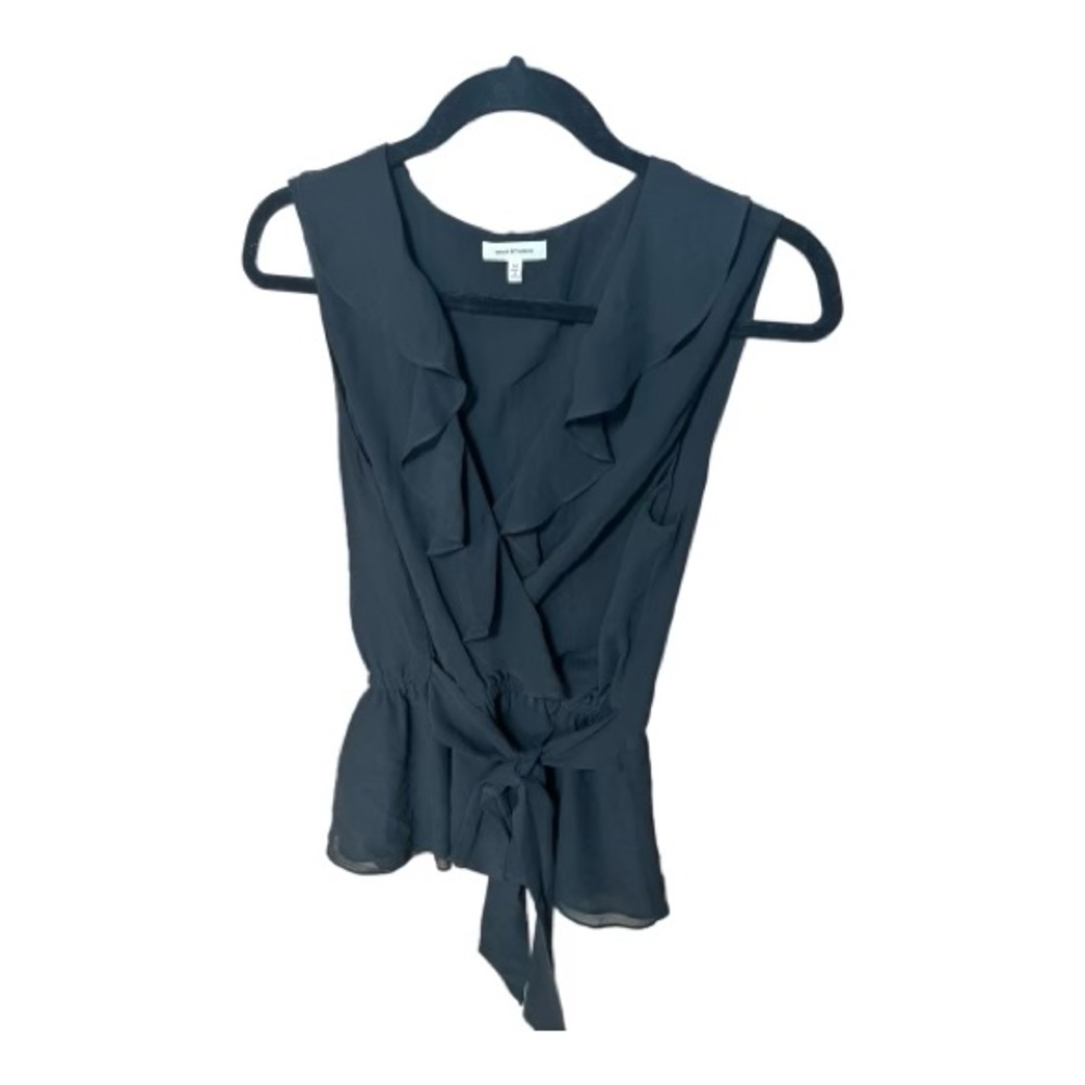 Max Studio Medium Black Sleeveless V-Neck Blouse Club Wear